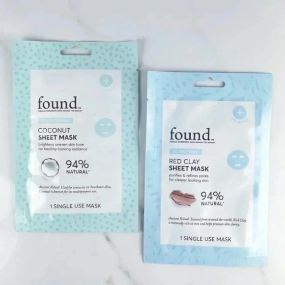 Found Red Clay Coconut Sheet Mask x2 - Picture 1 of 1